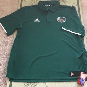 Adidas OU Bobcats Climalite Green Polo XL NWT